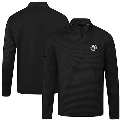 Men's Levelwear  Black New York Islanders Tailgate Quarter-Zip Pullover