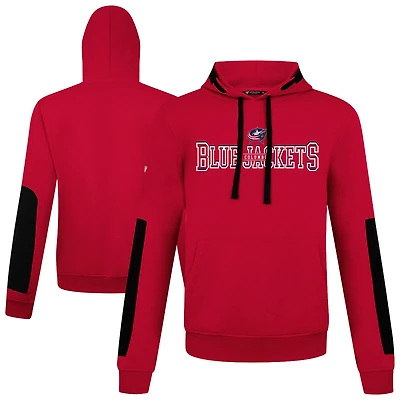 Men's Levelwear  Red Columbus Blue Jackets Bombay Journey Pullover Hoodie