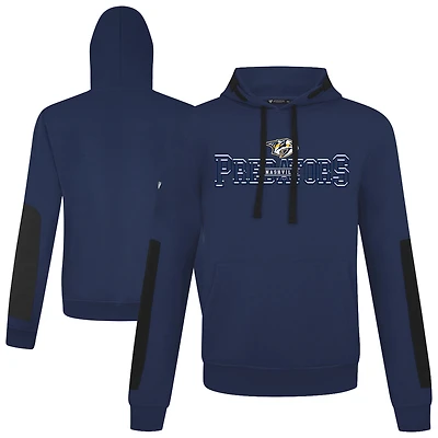 Men's Levelwear  Navy Nashville Predators Bombay Journey Pullover Hoodie
