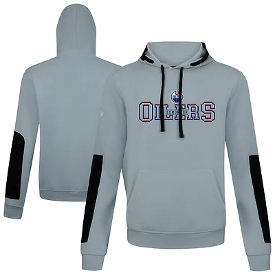 Men's Levelwear  Gray Edmonton Oilers Bombay Journey Pullover Hoodie