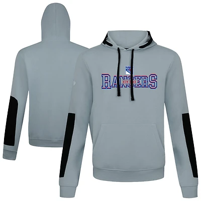 Men's Levelwear  Gray New York Rangers Bombay Journey Pullover Hoodie
