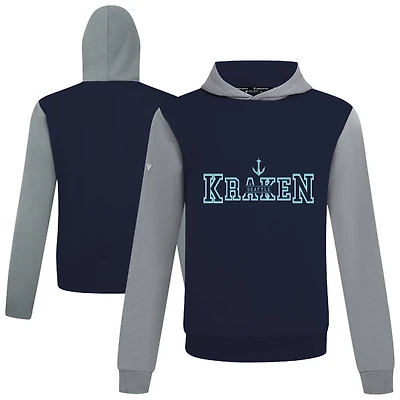 Men's Levelwear  Deep Sea Blue/Gray Seattle Kraken Ultimate Journey Pullover Hoodie