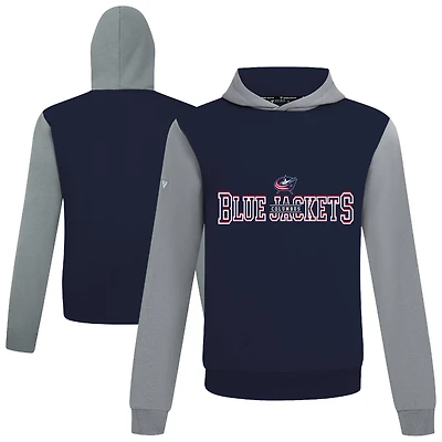 Men's Levelwear  Navy/Gray Columbus Blue Jackets Ultimate Journey Pullover Hoodie