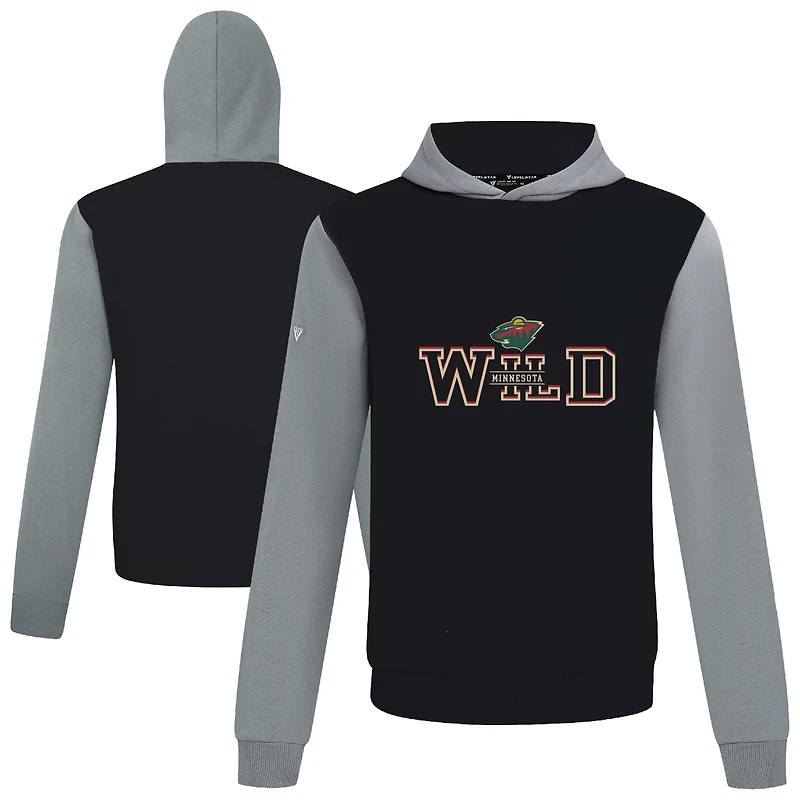 Men's Levelwear Black/Gray Minnesota Wild Ultimate Journey Pullover Hoodie