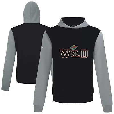 Men's Levelwear  Black/Gray Minnesota Wild Ultimate Journey Pullover Hoodie