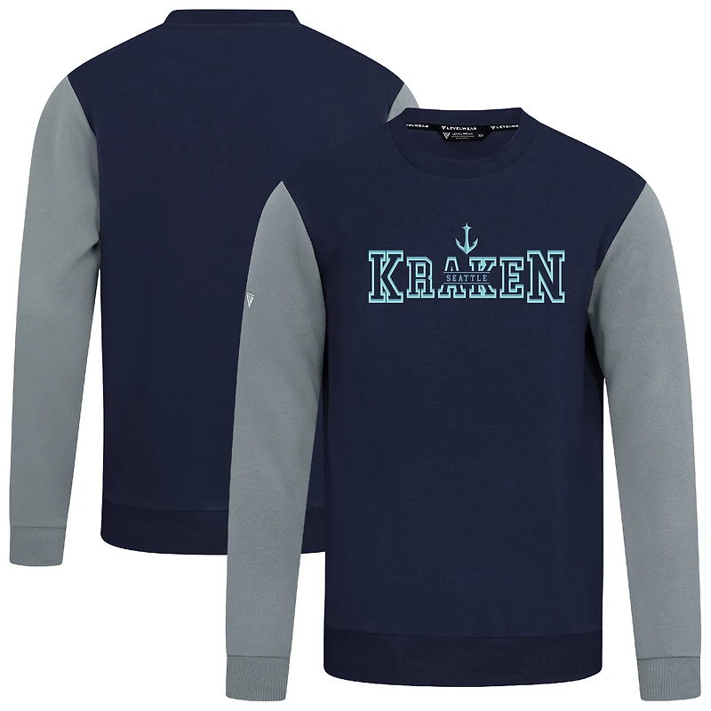 Men's Levelwear Deep Sea Blue/Gray Seattle Kraken Ultimate Journey Sweatshirt