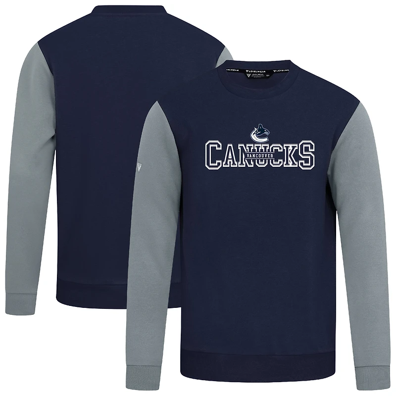 Men's Levelwear  Navy/Gray Vancouver Canucks Ultimate Journey Sweatshirt