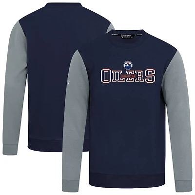 Men's Levelwear  Navy/Gray Edmonton Oilers Ultimate Journey Sweatshirt