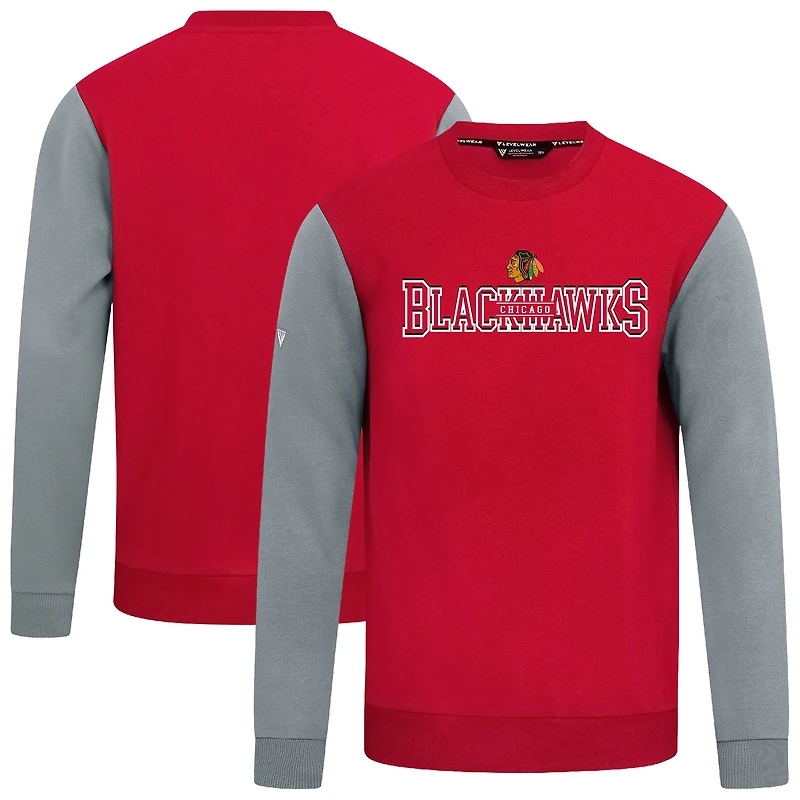 Men's Levelwear  Red/Gray Chicago Blackhawks Ultimate Journey Sweatshirt