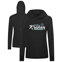 Women's Levelwear  Black Seattle Kraken Slender Monument Raglan Pullover Hoodie