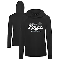 Women's Levelwear  Black Los Angeles Kings Slender Monument Raglan Pullover Hoodie