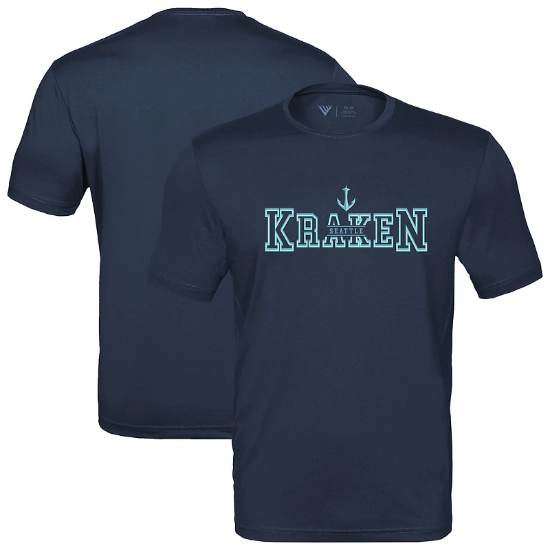 Men's Levelwear Deep Sea Blue Seattle Kraken Anthem Journey Performance T-Shirt