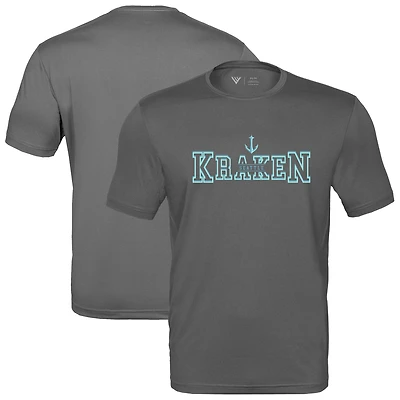 Men's Levelwear  Charcoal Seattle Kraken Anthem Journey Performance T-Shirt