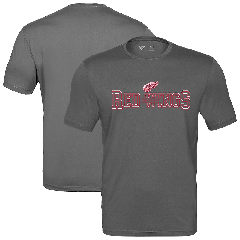 Men's Levelwear Charcoal Detroit Red Wings Anthem Journey Performance T-Shirt