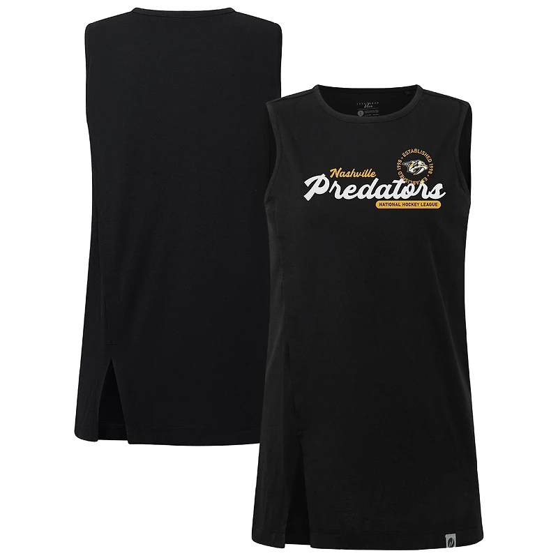 Women's Levelwear Black Nashville Predators Influx Monument Tank Top