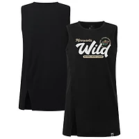 Women's Levelwear  Black Minnesota Wild Influx Monument Tank Top