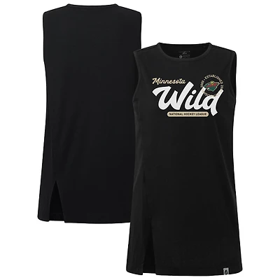 Women's Levelwear  Black Minnesota Wild Influx Monument Tank Top