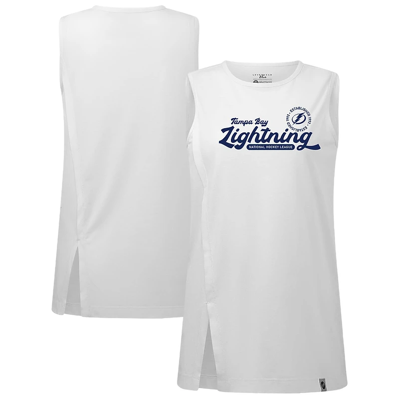 Women's Levelwear  White Tampa Bay Lightning Influx Monument Tank Top