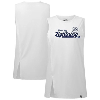 Women's Levelwear  White Tampa Bay Lightning Influx Monument Tank Top