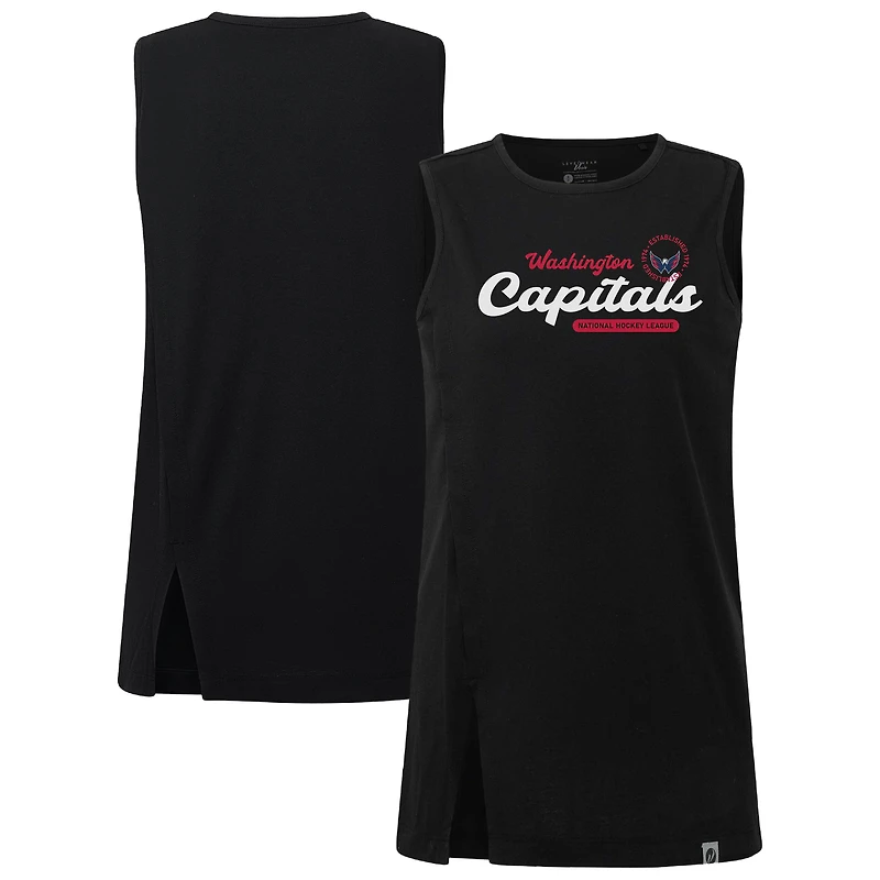 Women's Levelwear  Black Washington Capitals Influx Monument Tank Top