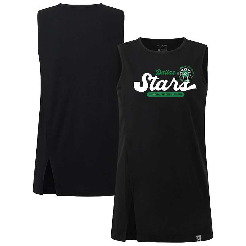 Women's Levelwear Black Dallas Stars Influx Monument Tank Top