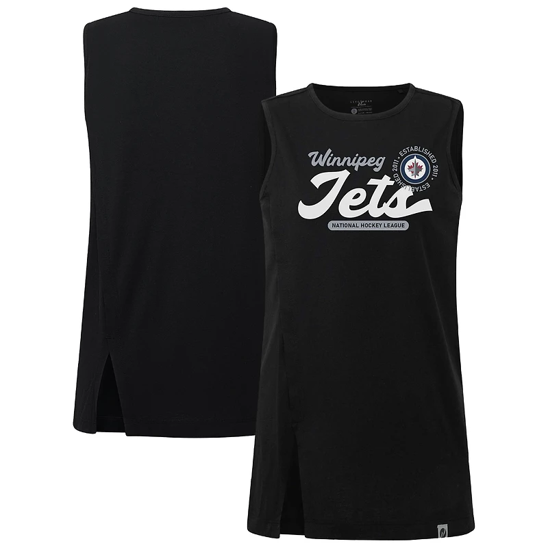 Women's Levelwear  Black Winnipeg Jets Influx Monument Tank Top
