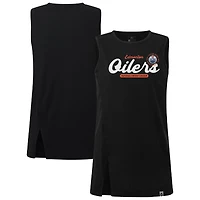 Women's Levelwear  Black Edmonton Oilers Influx Monument Tank Top