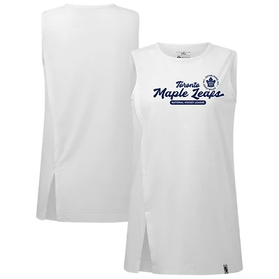 Women's Levelwear  White Toronto Maple Leafs Influx Monument Tank Top