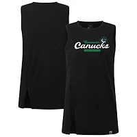 Women's Levelwear  Black Vancouver Canucks Influx Monument Tank Top
