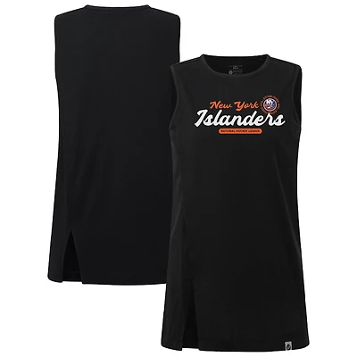 Women's Levelwear  Black New York Islanders Influx Monument Tank Top