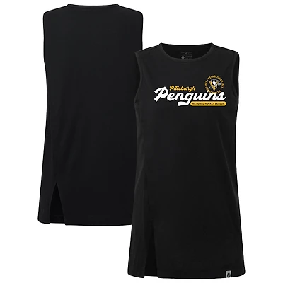 Women's Levelwear  Black Pittsburgh Penguins Influx Monument Tank Top