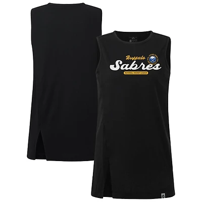 Women's Levelwear  Black Buffalo Sabres Influx Monument Tank Top