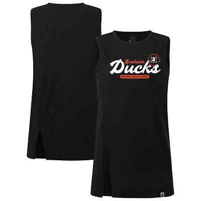 Women's Levelwear  Black Anaheim Ducks Influx Monument Tank Top