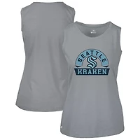 Women's Levelwear  Gray Seattle Kraken Macy Banner Arch Tank Top