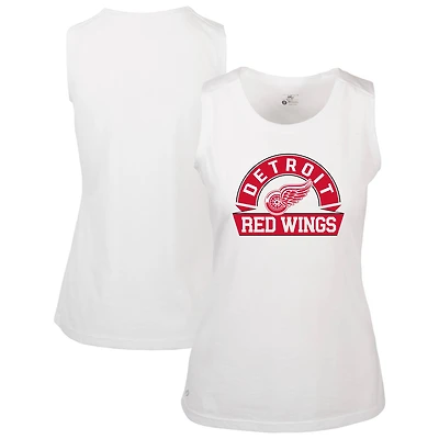 Women's Levelwear  White Detroit Red Wings Macy Banner Arch Tank Top