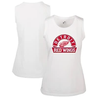 Women's Levelwear  White Detroit Red Wings Macy Banner Arch Tank Top