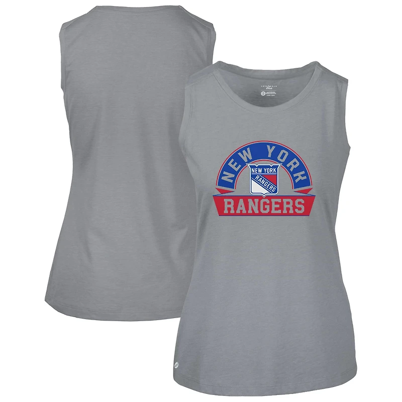 Women's Levelwear  Gray New York Rangers Macy Banner Arch Tank Top