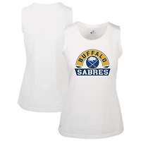 Women's Levelwear  White Buffalo Sabres Macy Banner Arch Tank Top