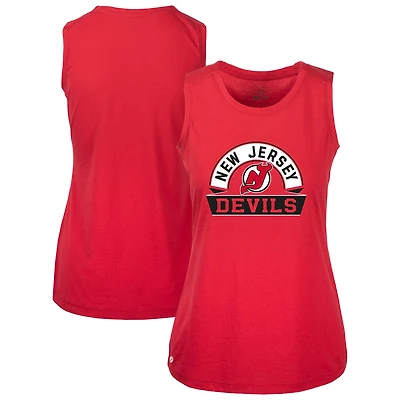 Women's Levelwear  Red New Jersey Devils Macy Banner Arch Tank Top