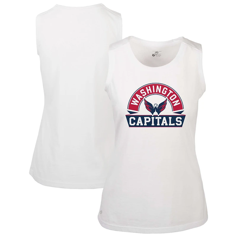 Women's Levelwear  White Washington Capitals Macy Banner Arch Tank Top