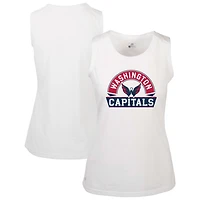 Women's Levelwear  White Washington Capitals Macy Banner Arch Tank Top