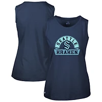 Women's Levelwear  Deep Sea Blue Seattle Kraken Macy Banner Arch Tank Top