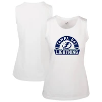 Women's Levelwear  White Tampa Bay Lightning Macy Banner Arch Tank Top
