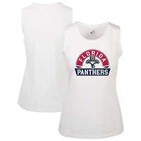 Women's Levelwear  White Florida Panthers Macy Banner Arch Tank Top