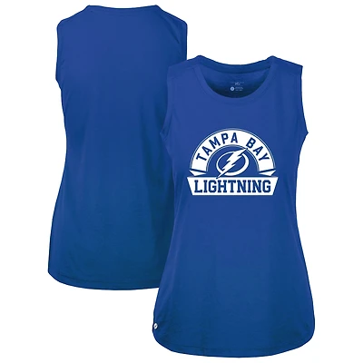 Women's Levelwear  Royal Tampa Bay Lightning Macy Banner Arch Tank Top