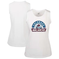 Women's Levelwear  White Colorado Avalanche Macy Banner Arch Tank Top