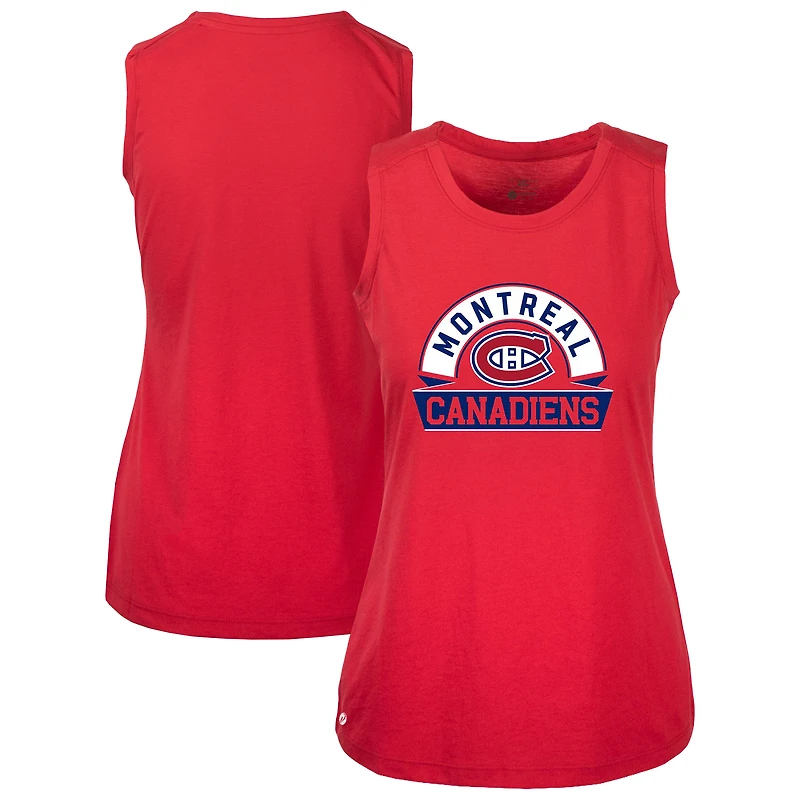 Women's Levelwear  Red Montreal Canadiens Macy Banner Arch Tank Top