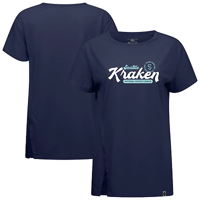 Women's Levelwear  Deep Sea Blue Seattle Kraken Influx Monument T-Shirt