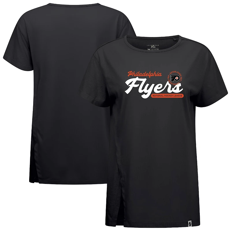Women's Levelwear  Black Philadelphia Flyers Influx Monument T-Shirt