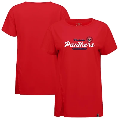 Women's Levelwear  Red Florida Panthers Influx Monument T-Shirt